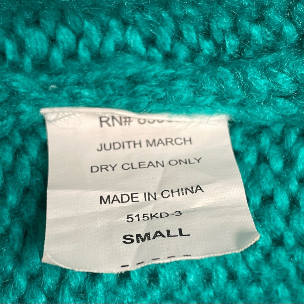Judith March Green Sweater dress with embroidered flower size s - Picture 7 of 9